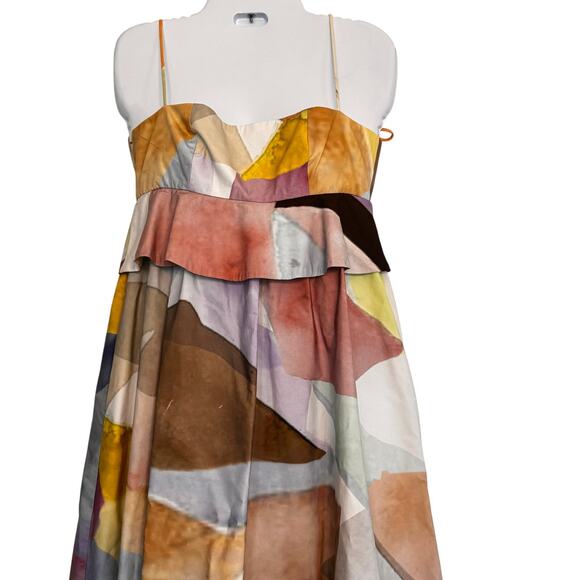 ASOS EDITION Empire Cami Maxi Dress in Pastel Abstract Boho Print Women’s Sz 0 - Picture 3 of 16